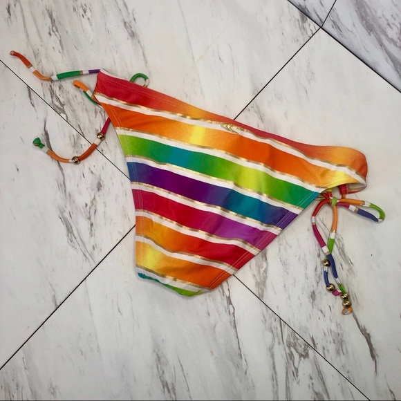 O’Neill Rainbow Stripe Hipster Bottoms SZ L - Picture 4 of 4
